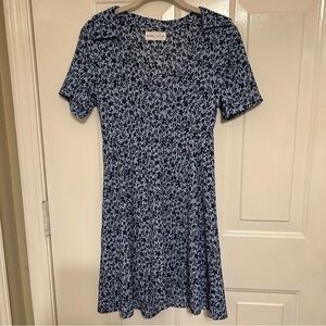 Lefties Women’s Blue Floral Dress Size S, Excellent Pre-Owned Condition